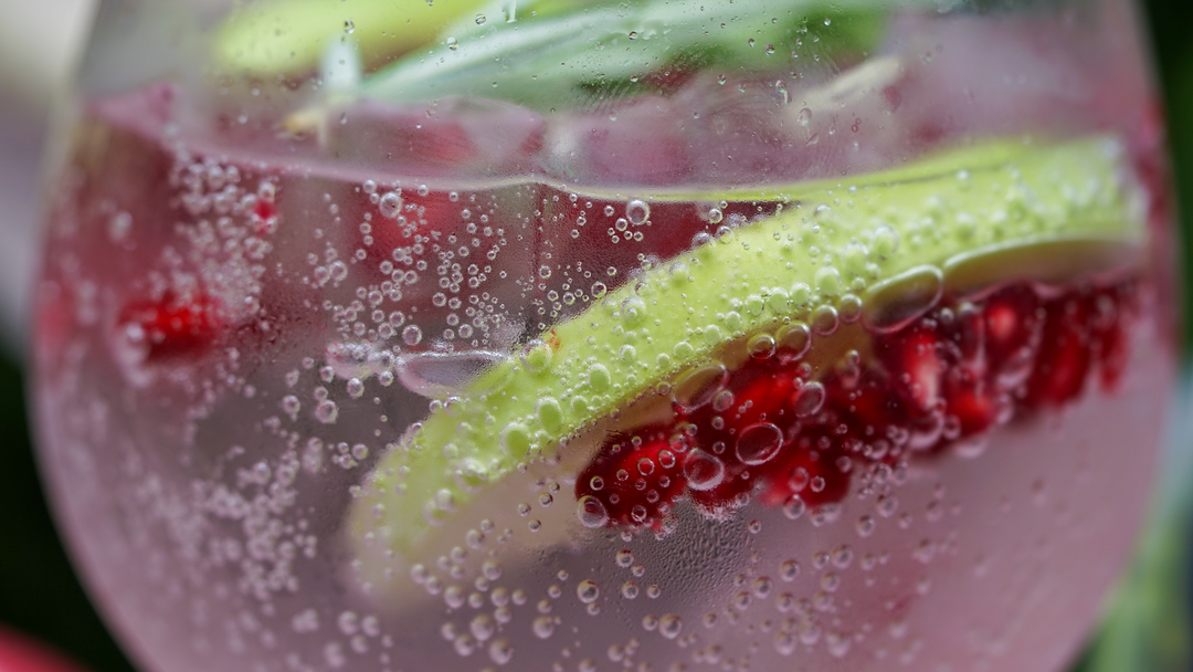 Pomegranate and Green Apple Gin Fizz